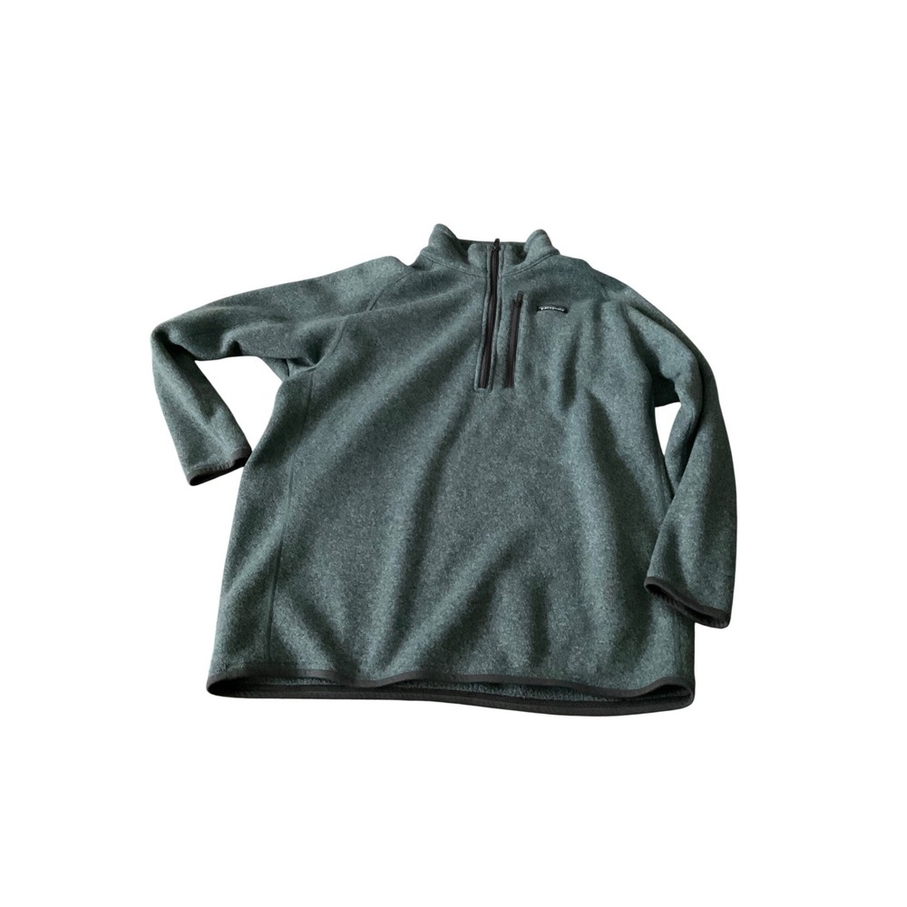 Patagonia Better Sweater‎ Mens XL Heathered Green 1/4 Zip Fleece Pullover Jacket